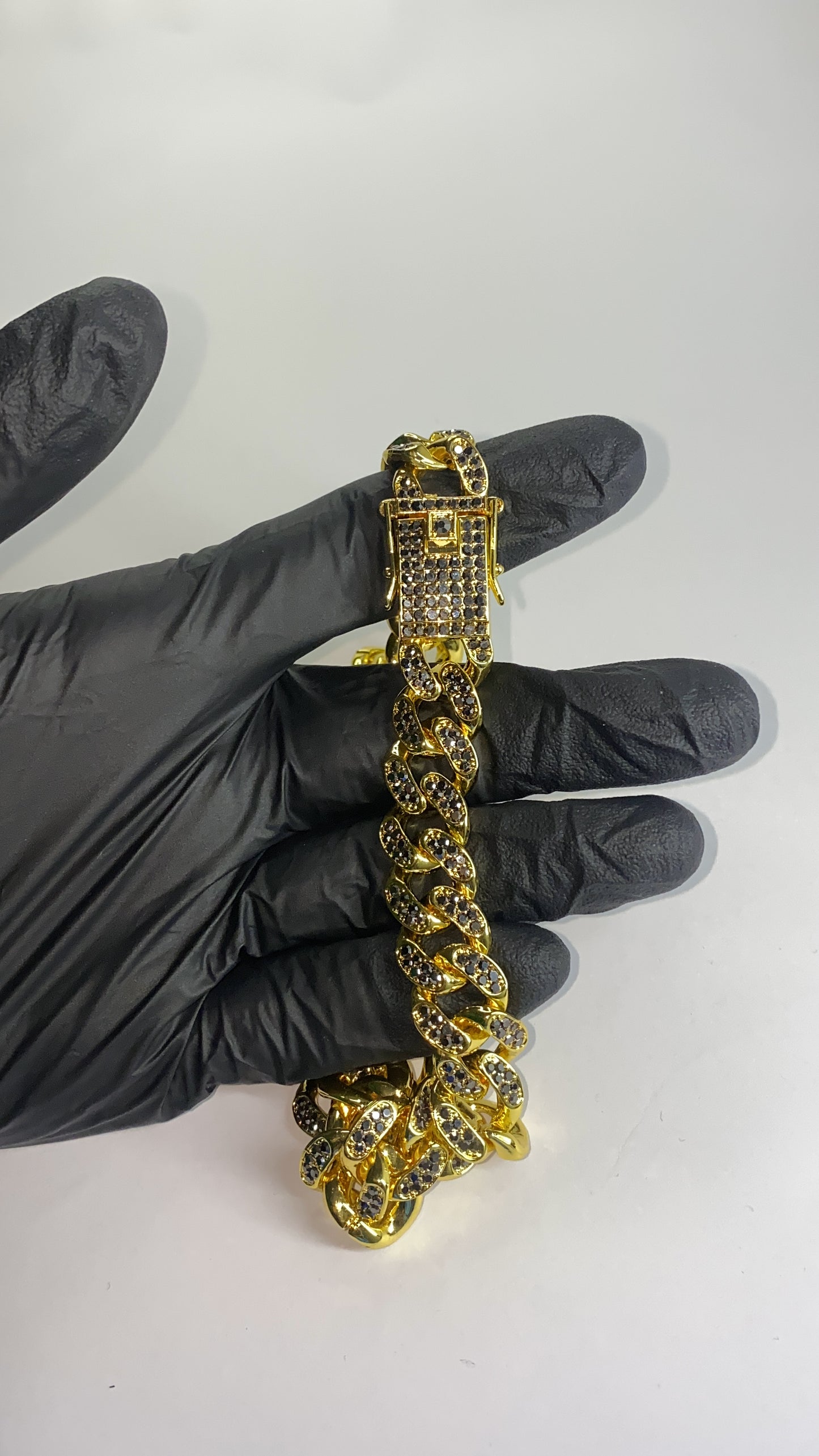 Colier Obsidian Gold
